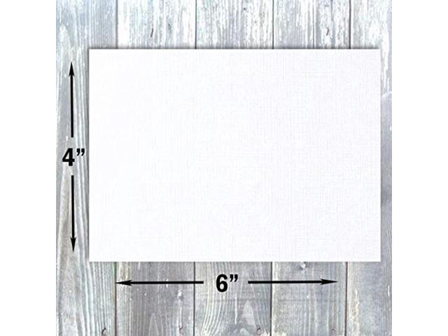  Hamilco White Linen Cardstock Paper Flat 4x6 Blank