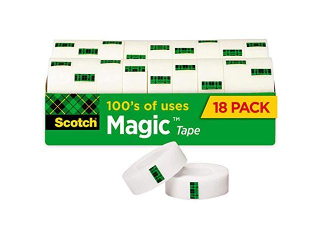 Engineered for Repairing Numerous Applications Invisible Scotch Magic Tape Boxed 2 Rolls 1 Pack 3/4 x 1000 Inches 