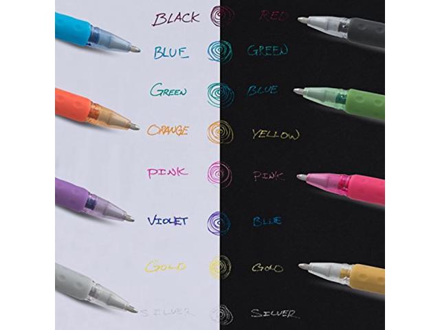 Pentel Sparkle Pop Metallic Gel Pen, 1.0mm Bold Line, Assorted Colors, Pack  of 8 (K91BP8M)