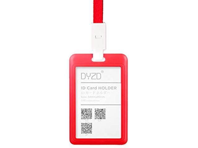 Yellow,6 PCS DYZD Hard Plastic Badge Holders ID Card Holders Waterproof ID Holders with Lanyards ID Badge Card Holder 
