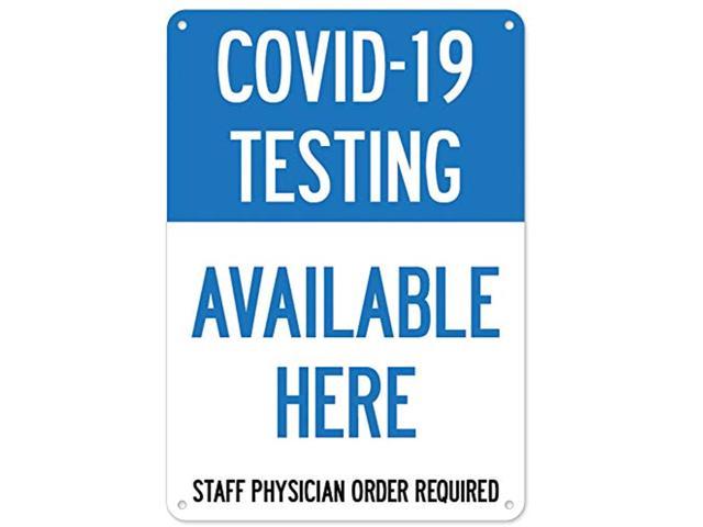COVID-19 Testing Area Ahead Do Not Proceed Plastic Sign Home & Colleagues Made in The USA Municipality Protect Your Business COVID-19 Notice Sign