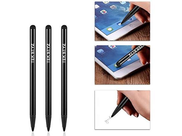 Writing Pen with Ink for Asus ZS571KL! Tek Styz PRO Custom Stylus 3 Pack - Silver Red Black