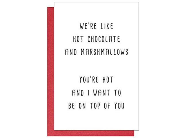 Sexy Anniversary Card, Funny Valentines Day Card, Naughty Birthday Card,  Youre Hot And I Want To. 