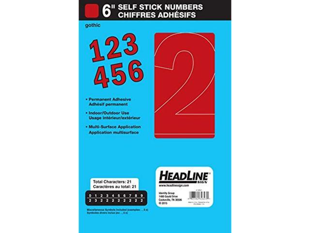 Headline Stick On Vinyl Letters and Numbers