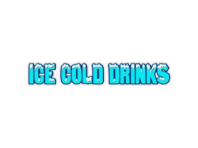 ICE COLD DRINKS Concession Decal drink beer water sign signs cart trailer 