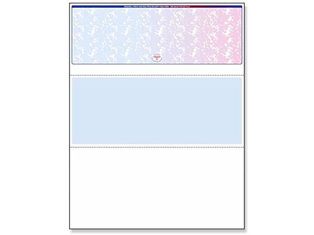 100 Per Pack for Versacheck Check On The Top and Other Check Writing Software Blank Laser/Ink Jet Prismatic Red/Blue Laser Check Stock Quick-Books 