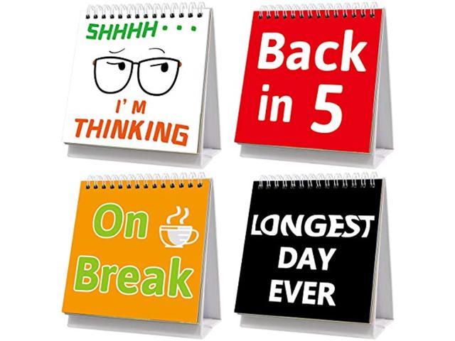 Funny Desk Signs 30 Different Fun And Flip-Over Messages For Office Gifts  Desk Accessories 