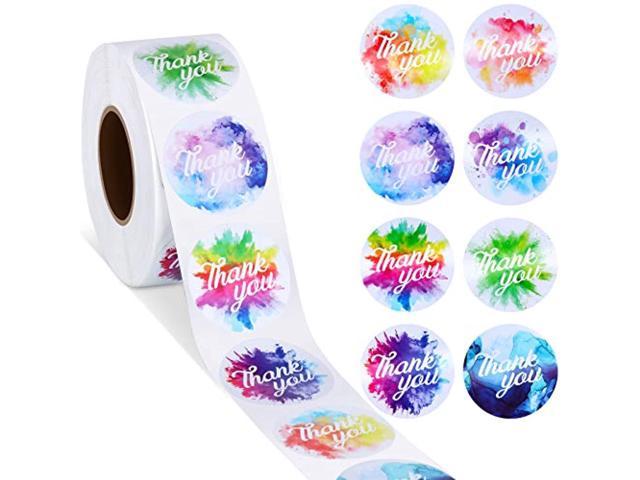 500 Labels Per Roll for Bubble Mailers & Bags 8 Designs 2 Roll 1.5Inch Thank You Stickers Thank You Sticker Roll Boutique Supplies for Business Packaging
