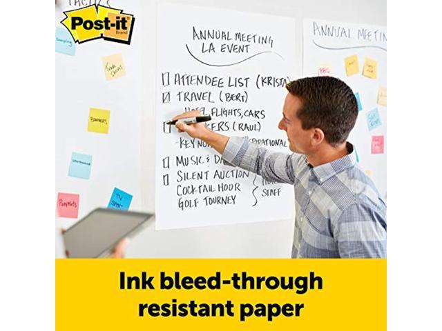 Post-it Super Sticky Easel Pad 559RP Large White Recycled Premium Self Stick Flip Chart Paper 30 Sheets/Pad Super Sticking Power 25 x 30 Inches 2 Pads 