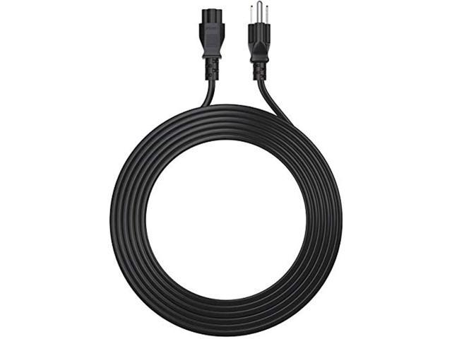 PowerSource 6 Foot Long 3 Prong AC-Laptop-Power-Cord Cable for Dell HP Asus Toshiba Lenovo Acer Samsung Laptop Notebook Computer Charger IEC-60320 IEC320 IEC C5 to NEMA 5-15P