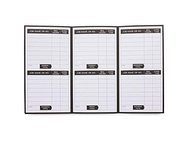 Pocket Sized Weekly Trifold Employee Time Cards for Bookkeeping 200 Pcs 