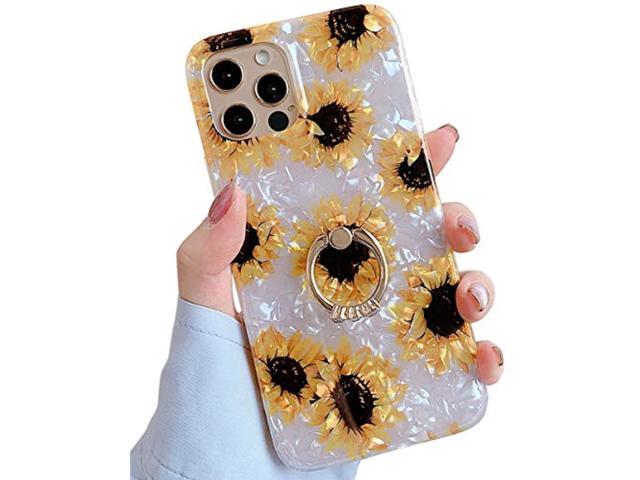 Compatible With Iphone 12 Pro Max Case 6 7 Inch Flower Case Cute Fashion Design For Men Women Girls With 360 Degree Rotating Ring Kickstand Soft Tpu Shockproof Cover Sunflower Newegg Com
