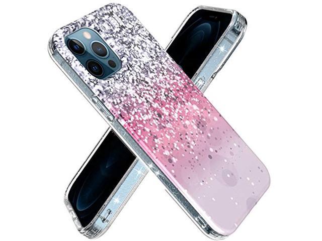 Iphone 12 Pro Max Case Slim Clear Case Cute Glitter Bling Sparkly For Women Girls Drop Shockproof Protective Phone Cover For Iphone 12 Pro Max 6 7 Inch Pink Glitter Newegg Com