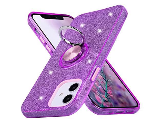 Iphone 12 Mini Case Cute Glitter Bling Sparkle Protective Case With Ring Kickstand Women Girls Phone Case For 5 4 Inch Apple Iphone 12 Mini Purple Newegg Com