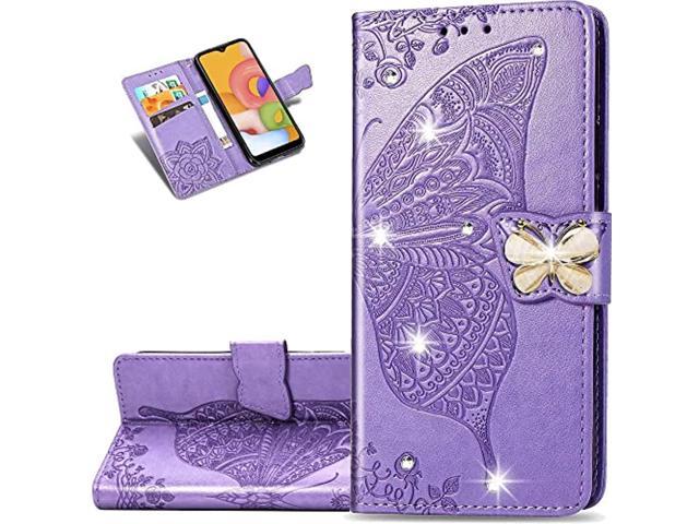 Compatible with Moto G Power 2021,Anti-Scratch Wallet Case Butterfly Embossed PU Leather Magnetic Clasp Case with Flip Stand and Card Slots Holder Shockproof Case 