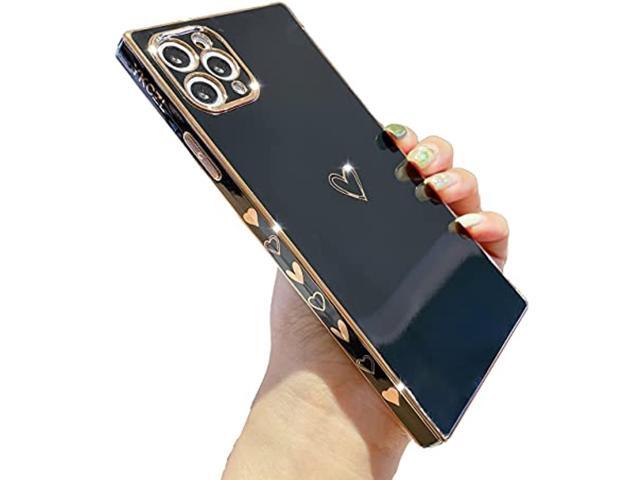 Compatible With Iphone 11 Pro Max Case Cute Luxury Plating Edge Bumper Square Case With Full Camera Lens Protection Cover For Iphone 11 Pro Max For Women Girl Black Newegg Com