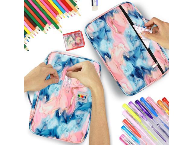 YOUSHARES Organizer Color Pencil 300 Slots - Pen Case Organizer With Handy  Wrap & Zipper, Multilayer Holder For Prismacolor Colored Pencils & Gel Pen  (Quicksand Pink)