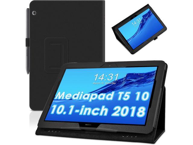 Tablet Case for Huawei MediaPad T5 10 (2018), Huawei MediaPad T5 10.1 inch  Leather Cover, D Multi-Angle Viewing Stand Slim Tablet Cover for Huawei 