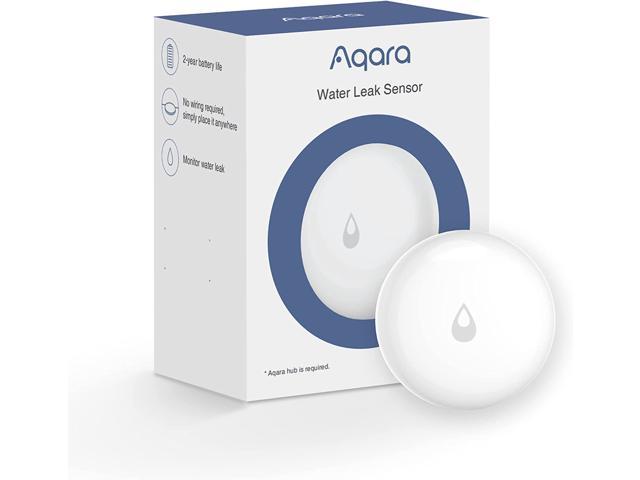Aqara Water Leak Sensor, REQUIRES AQARA HUB, Wireless Water Leak Detector, Wireless Mini Flood Detector for Alarm System and Smart Home Automation, For Kitchen Bathroom Basement, Works with IFTTT