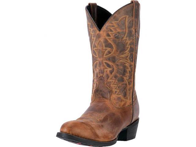 Laredo Western Boots Mens Birchwood Leather 9.5 D Tan Distressed...