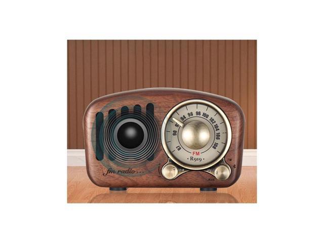 Vintage Radio Retro Bluetooth Speaker- Greadio Cherry Wooden FM Radio with  Old Fashioned Classic Style, Strong Bass Enhancement, Loud Volume