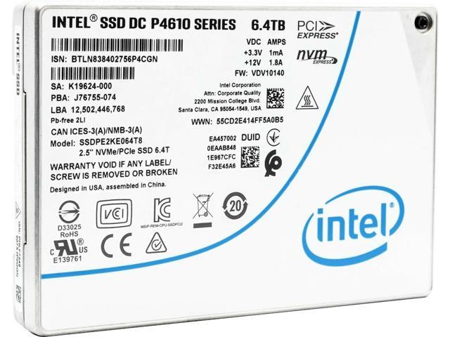 Intel DC P4610 1.6TB PCIe 3.1 x4 NVMe U.2 Enterprise SSD (SSDPE2KE016T801) Enterprise SSDs - Newegg.com