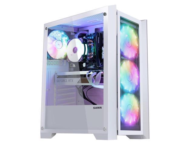 Hoengager Apollo Gaming Desktop PC - AMD Ryzen 5 5600G 6-Core 3.9GHz - RX  6500 XT 4GB- 32GB DDR4 3200MHz RAM - 500GB M.2 + 2TB 2.5'' SATA SSD- WIFI& 