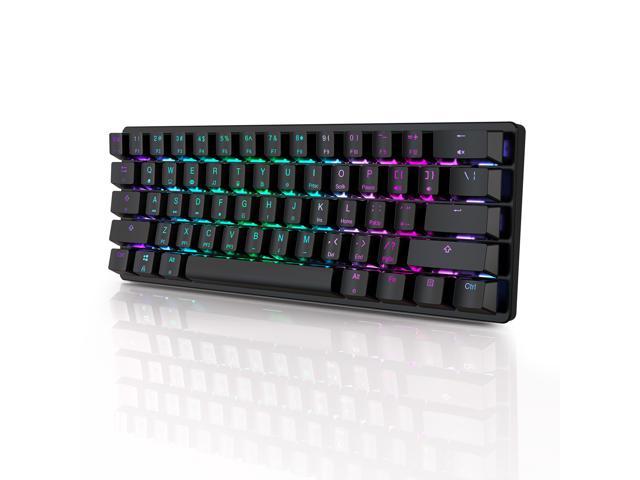STOGA 60% Mechanical Gaming Keyboard, RGB Small Compact 61-Key USB-C Wired Brown Switch Mini Gaming/Office Portable Computer Keyboard