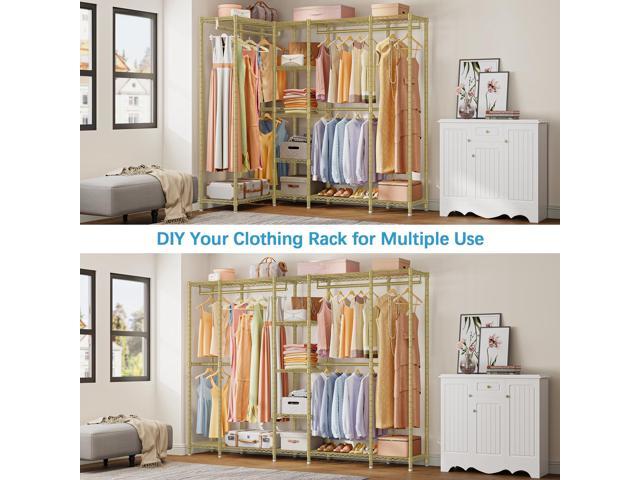 VIPEK V50i Extra Large Portable Closet Rack Wardrobe Closet Heavy Duty  Clothes Rack, Max Load 1100lbs, Gold