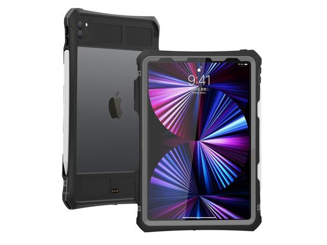 ShellBox Case for iPad Pro 11 Inch 2020/2021,Full-Body Protective Case,Magnetic Pencil Holder,External Keyboard Interface,IP68 Waterproof Dustproof Shockproof iPad Pro 11 Inch Case (Black)