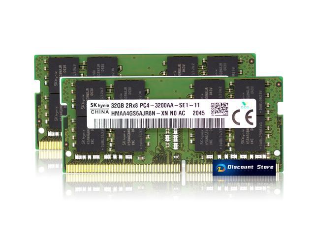 SK Hynix 64GB(2X32GB) HMAA4GS6AJR8N-XN 2RX8 DDR4 3200MHz SODIMM