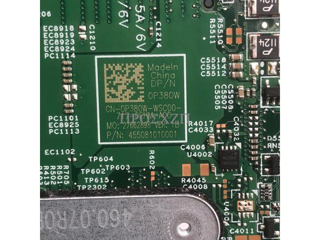 13 5378 5578 CN-0P380W 0P380W P380W 15296-1 With SR2ZV I7-7500U CPU ...