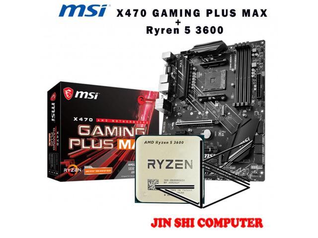 AMD Ryzen 5 R5 3600 CPU + MSI X470 GAMING PLUS MAX Motherboard Set Socket AM4 / no fan Gadgets - Newegg.com