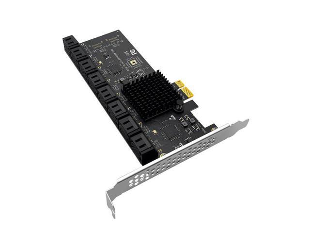 SATA PCIe Adapter 16 Port SATA III to PCI Express X1 Controller ...