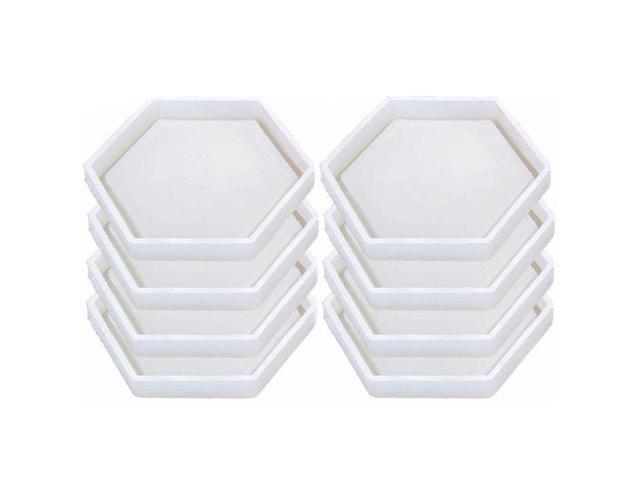 8 Pack Hexagon Silicone Coaster Molds Silicone Resin Mold, Epoxy