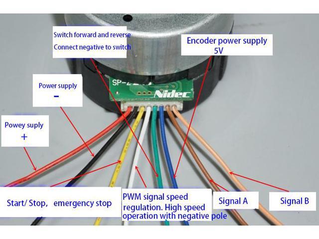 DC 12-24V Japan Nidec 24H Brushless Servo Motor Built-in Drive 100 Line ...