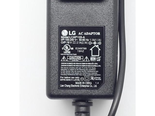 LG LCAP16B-E 100-240V 50/60Hz 1.1A 19V 2.1A - Ac adapter