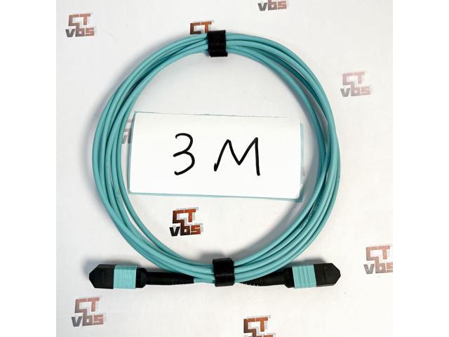 3M MPO Cable 8 Fiber Female To Female MPO-MPO Multi-Mode Type B OM3 ...