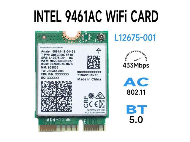 WIRCARD Dual Band Wireless AC 9461 Intel 9461NGW 802.11ac NGFF Key E 2.4G / 5G WiFi Card bluetooth 5.0 CARD