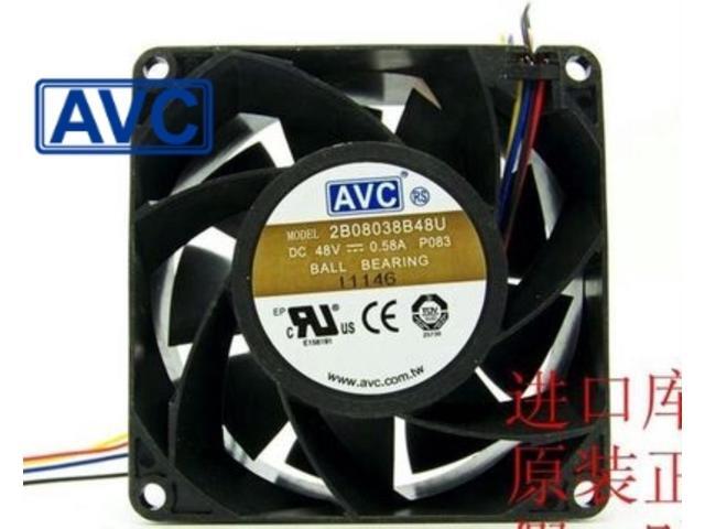 and 2B08038B48U 8038 8cm 80mm 48V 0.58A PWM double ball bearing cooling ...