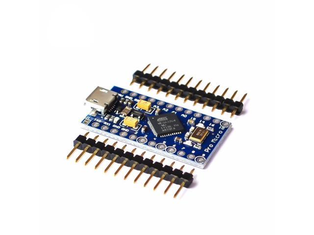  DEVMO 2PCS Pro Micro ATmega32U4 5V 16MHz Micro-USB Development  Module Board with 2 Row pin Header Compatible ard-uino Leonardo Replace  ATmega328 Pro Mini : Electronics