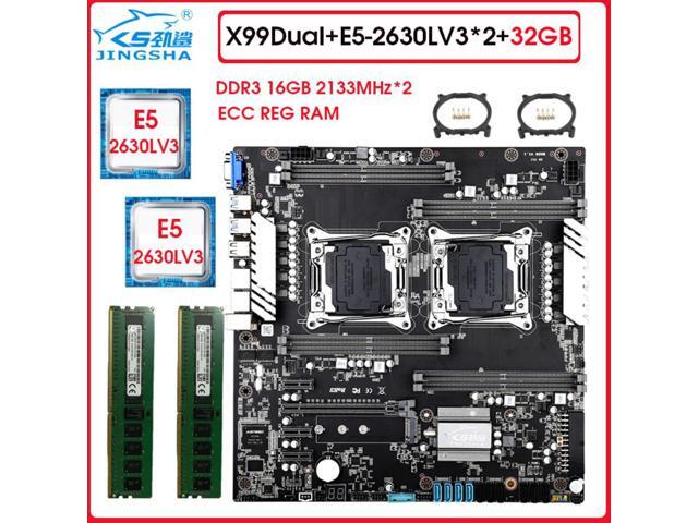 JINGSHA X99 dual motherboard set with 2pcs XEON CPU E5 2630lv3 six-core ...