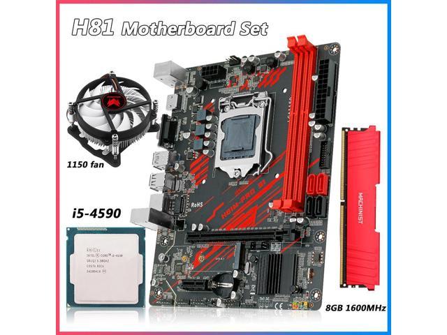 Dental snowman Exceed H81 Motherboard Set Kit With Intel Core I5 4590 Processor 8GB 1600MHz DDR3  Memory and cpu Cooler LGA 1150 H81-PRO S1 - Newegg.com