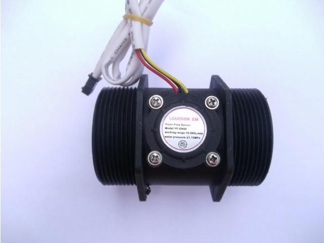 Details about   YF-DN50 Water Flow Sensor Plastic G2 Inch External Thread Flowmeter 10-200L/min 
