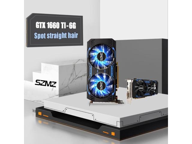 SZMZ GeForce GTX 1660 Ti ARMOR 6G OC E-Sports Gaming Graphics Card 1860MHz GDDR6 192Bit Video Card