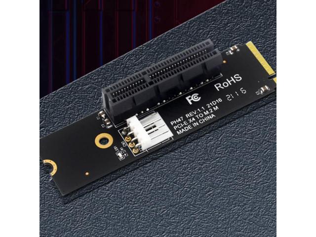 NGFF M.2 to PCI-E 4X Riser Card M2 M Key to PCIe X4 Adapter with LED ...