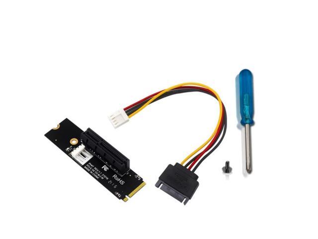 NGFF M.2 to PCI-E 4X Riser Card M2 M Key to PCIe X4 Adapter with LED ...