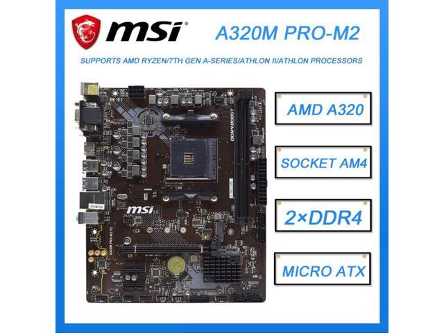 Sturen gebonden glas AM4 Motherboard MSI A320M PRO-M2 V2 Motherboard Socket AM4 DDR4 AMD A320  PCI-E 3.0 SATA 3 USB3.1 Micro ATX For RYZEN 3 3200G cpu - Newegg.com