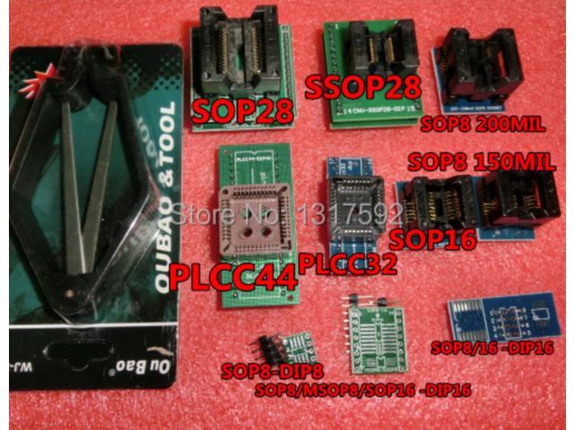 higher quality! Full set 10 adapters for tl866 programmer, tl866cs ...