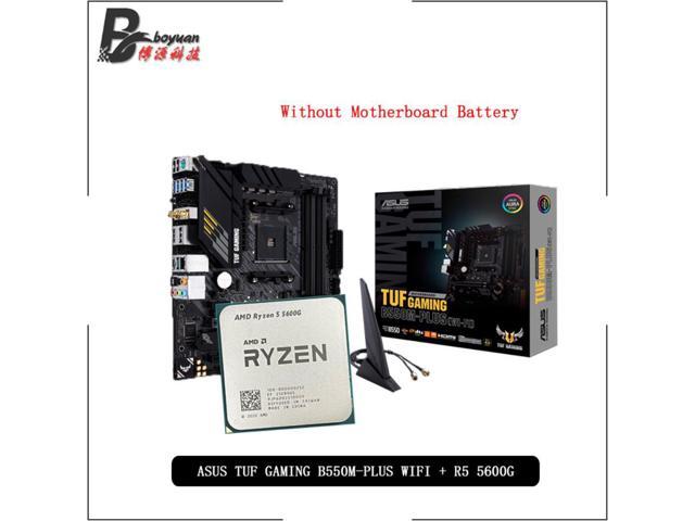 NEW AMD Ryzen 5 5600G R5 5600G CPU + ASUS TUF B550M PLUS